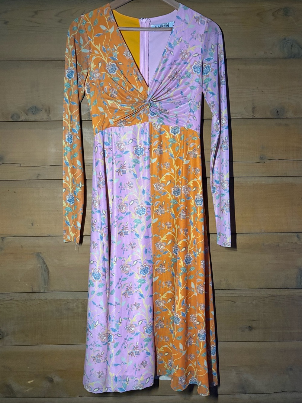 Rachel Antonoff Floral Mesh Dress- Size 6- Pink & Orange Midi Dress - Picture 3 of 12